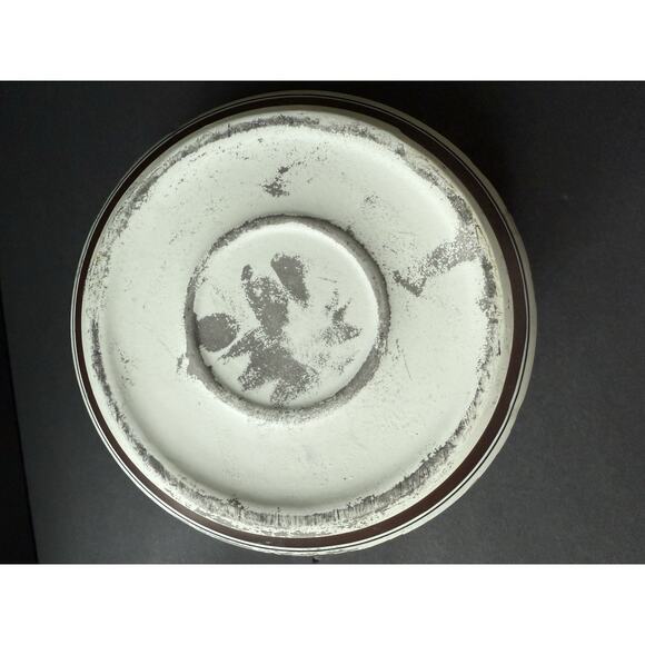 Vintage Stoneware Pottery Ruffle Bowl Brown Beige Glazed Scalloped Handcrafted - Picture 7 of 10